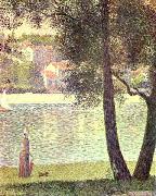 Georges Seurat Die Seine bei Courbevoie painting
